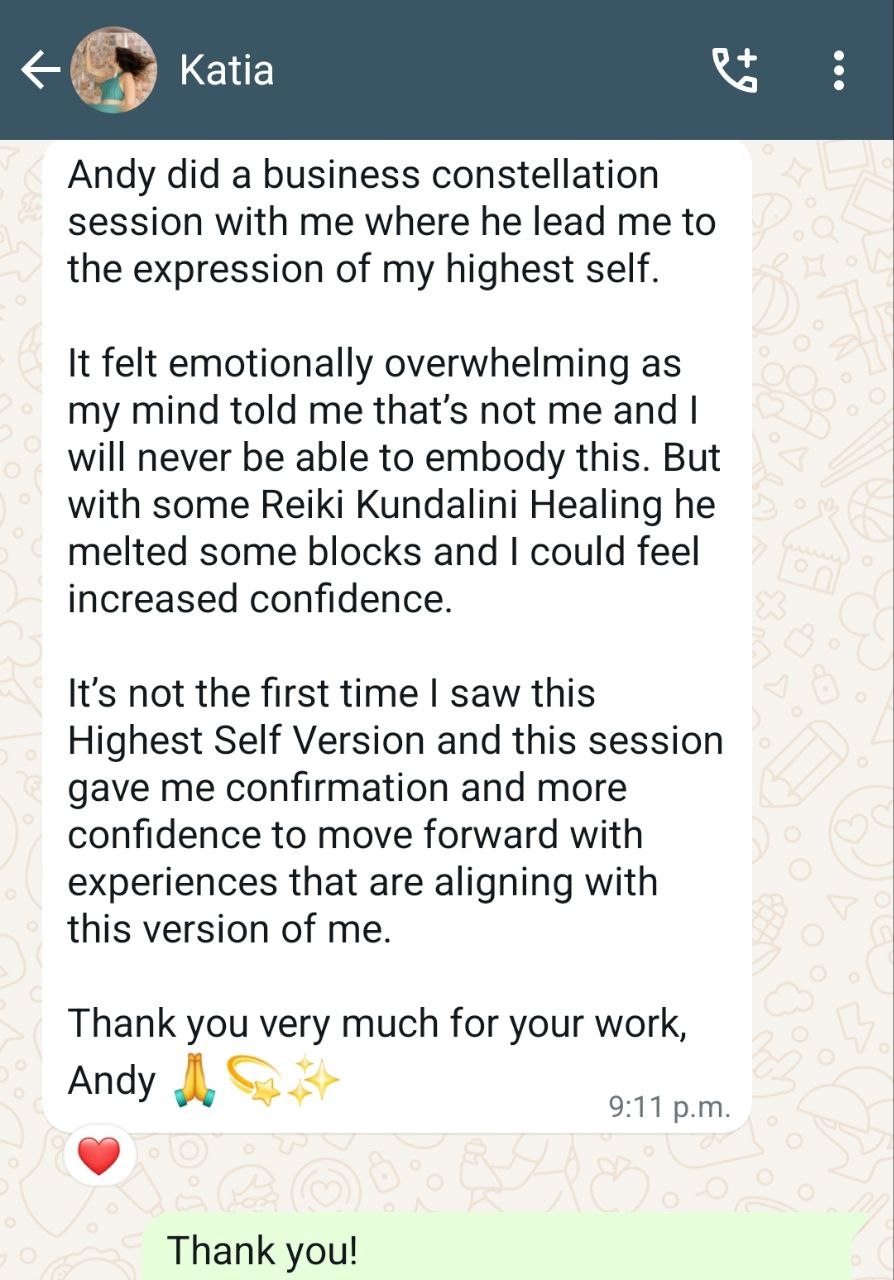 Testimonials in English: photo testimonial